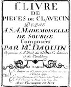 Daquin - Livre de Pieces de Clavecin, Paris 1735